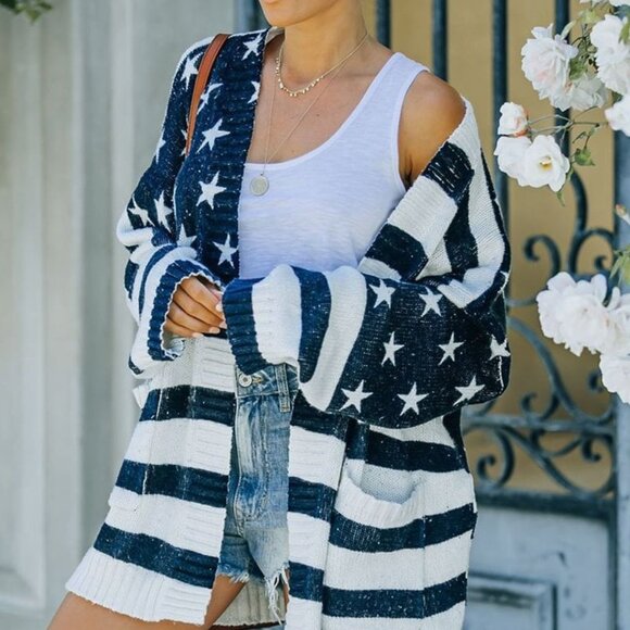Ces Femme Sweaters - Ces Femme USA long open front cardigan